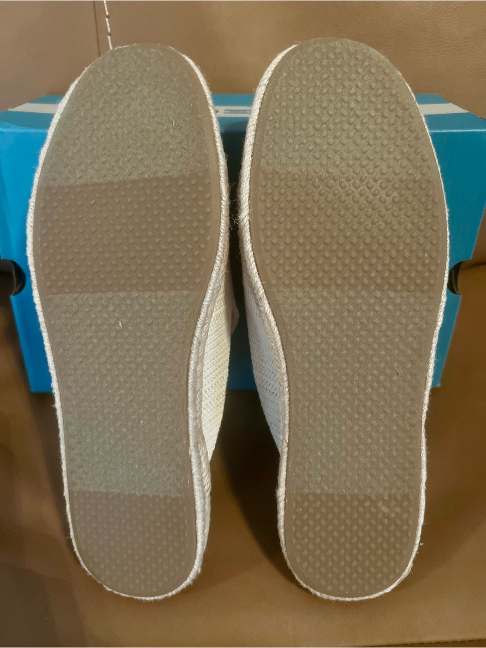 Toms Cream Slip-On Espadrille Mules - Picture 4 of 4